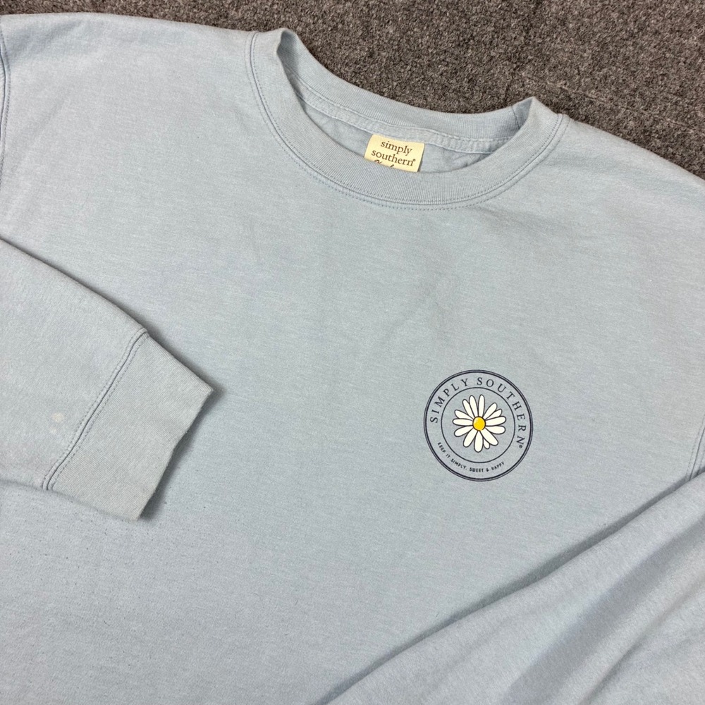 Simply Southern Blue Crewneck Sweatshirt Womens Size XL Jeep Design Pullover